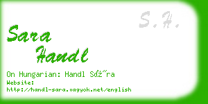 sara handl business card